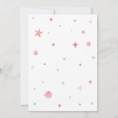 面白いサンタの女の子の夜のクリスマスパーティーの招待状 招待状 (裏面)