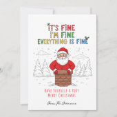 面白いサンタの「全てはうまくいっている」 シーズンカード (正面)