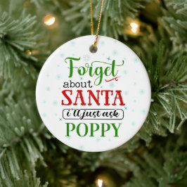 面白いサンタを忘れてPOPPYクリスマスオーナメント セラミックオーナメント