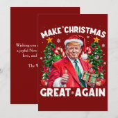 面白いサンタトランプギフト | トランプクリスマス シーズンカード (正面/裏面)
