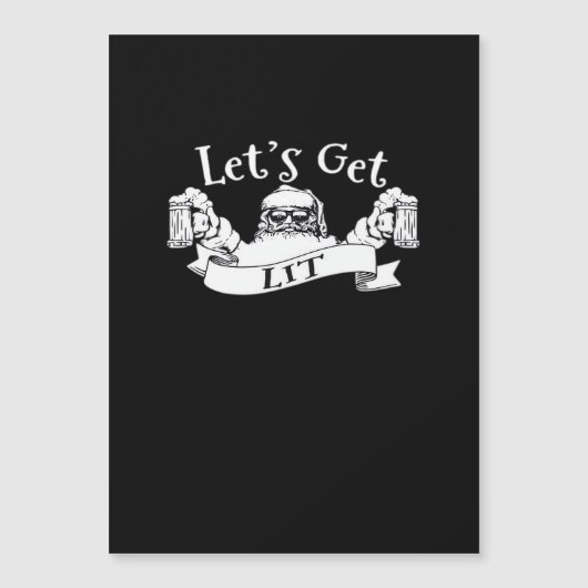 面白いサンタビール飲みクリスマス Let's Get Lit (正面)