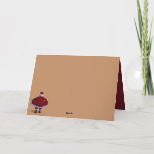 面白いサンタ カード (裏面)