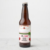 面白いサンタ 飲んでる時も見てるんだよ ビールラベル (正面)