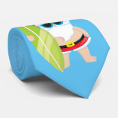 面白いサーフィンの夏のサンタ トロピカル ネクタイ (ロール)