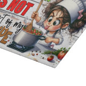 面白いシェフの引用ガラス製まな板 カッティングボード (角)