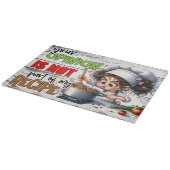 面白いシェフの引用ガラス製まな板 カッティングボード (角)