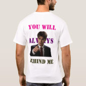 面白いシグマ・ミーム 前後Tシャツ | 後ろを見て Tシャツ (裏面)