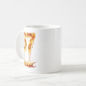 面白いシックスセブンラバシックスセブンメメジェネレーションアルファスラング炎 コーヒーマグカップ (正面左)