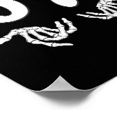 面白いシックスセブン6 7 ミーム 67 ドクロ 手 ハロウィン ポスター (角)
