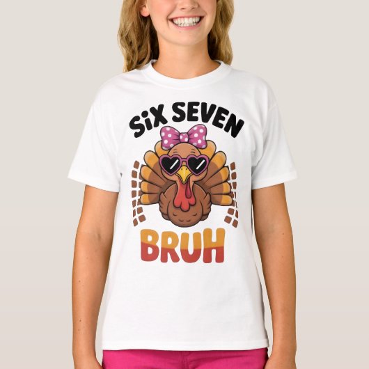 面白いシックスセブン・ミーム・ターキー・ブルー 2025 Tシャツ (正面)