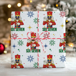 面白いシックスセブン 67 ミーム ナッツクラッカー クリスマス ユーモア ラッピングペーパー