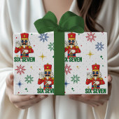 面白いシックスセブン 67 ミーム ナッツクラッカー クリスマス ユーモア ラッピングペーパー