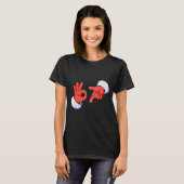 面白いシックスセブン 67 ミーム 6 7 クリスマス サンタ ハンド B Tシャツ (正面フル)