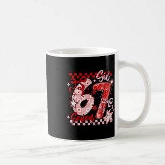 面白いシックスセブン 6 7 ミーム バレンタイン 女子  コーヒーマグカップ