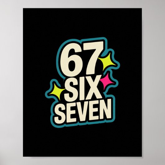 面白いシックスセブン 6 7 ミーム 1 ポスター (正面)