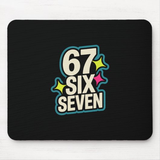 面白いシックスセブン 6 7 ミーム 1 マウスパッド (正面)