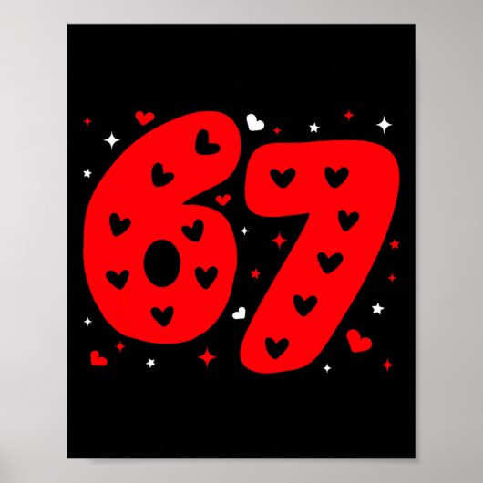 面白いシックスセブン 6 7 ミーム Gen Alpha スラング 6 7 バレン ポスター (正面)