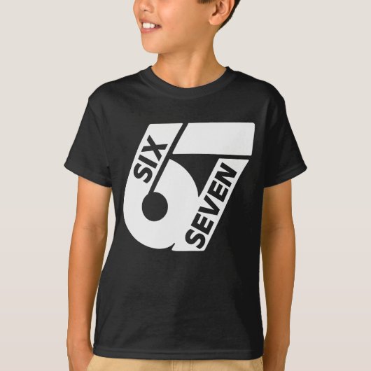 面白いシックスセブン 6 7 ミーム Gen Alpha 6 7 ミーム 学校 Tシャツ (正面)
