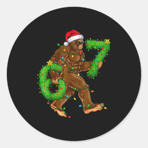面白いシックスセブン 6 7 メメ ビッグフット クリスマスTシャツ ラウンドシール