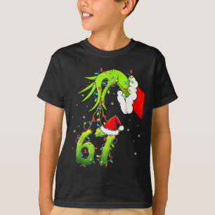 面白いシックスセブン 6 7 メモ 67 クリスマス 手品子 クリスマス Tシャツ