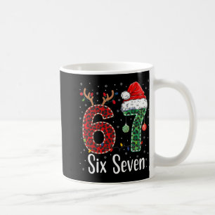 面白いシックスセブン 6 7 メーム 67 クリスマスヒョウ柄 Xmas コーヒーマグカップ
