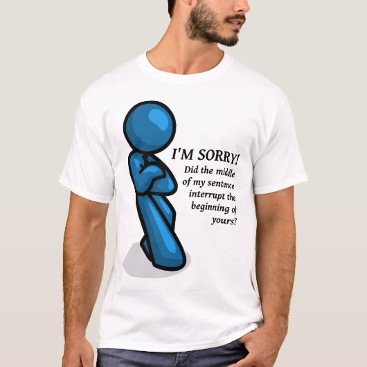 面白いシャツ 割り込み Tシャツ (正面)