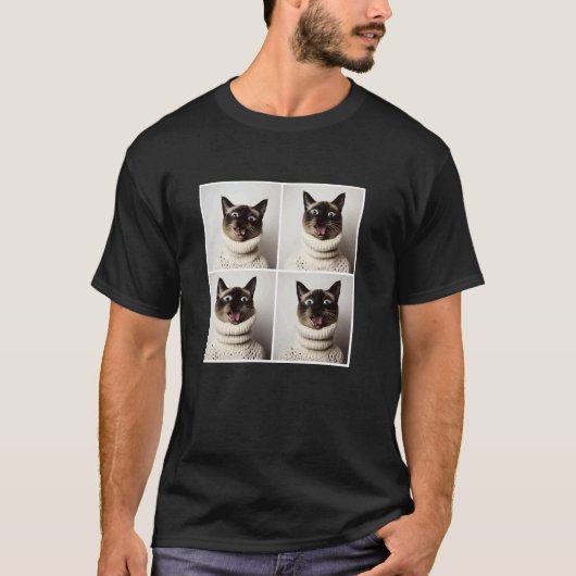 面白いシャム猫の飼い主 ブリーダー Tシャツ (正面)
