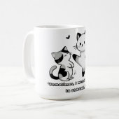 面白いシャム猫キックイラスト コーヒーマグカップ (正面左)