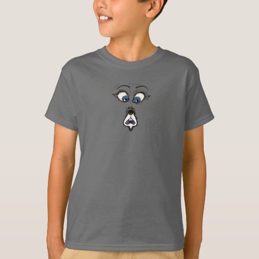 面白いショックを受けたキャラクターの顔Tシャツ Tシャツ (正面)