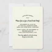 面白いシークレットサンタクリスマスプレゼント交換パーティー 招待状 (裏面)