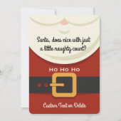 面白いシークレットサンタクリスマスプレゼント交換パーティー 招待状 (正面)