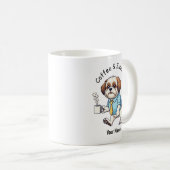 面白いシーズー犬のビジネススーツコーヒー コーヒーマグカップ (正面右)