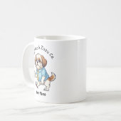 面白いシーズー犬のビジネススーツコーヒー コーヒーマグカップ (正面左)