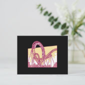 面白いジェットコースター 遊園地 ギフト ポストカード (スタンド正面)