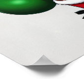 面白いジムのサンタクロース ポスター (角)