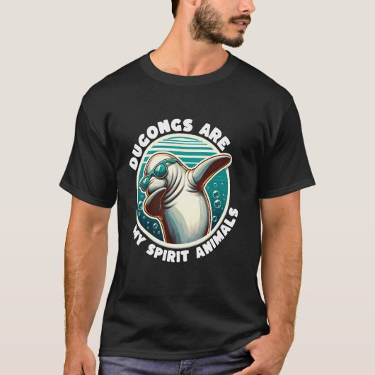 面白いジュゴン海の牛ジュゴン Tシャツ (正面)