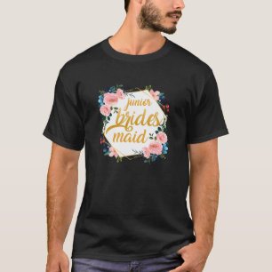 面白いジュニアブライズメイド花束 バチェラーパーティー 結婚式 Tシャツ