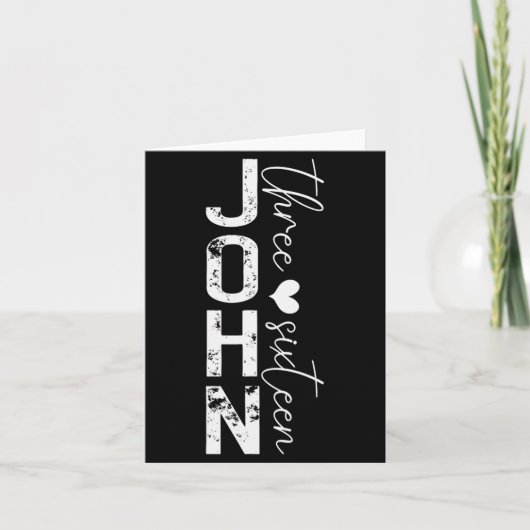 面白いジョン 3 16 神は世界を愛している カード (正面)