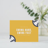 面白いジョーク 黄色の野球 ポストカード (スタンド正面)