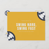 面白いジョーク 黄色の野球 ポストカード (正面/裏面)