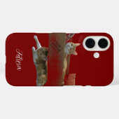 面白いジンジャーキャット、カスタマイズ可能な画像と写真 Case-Mate iPhoneケース (裏面 (横))