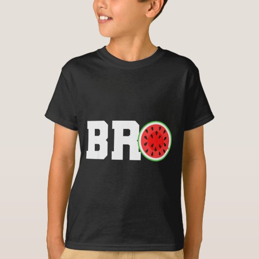 面白いスイカの兄貴 かわいい夏休みの兄 Tシャツ (正面)