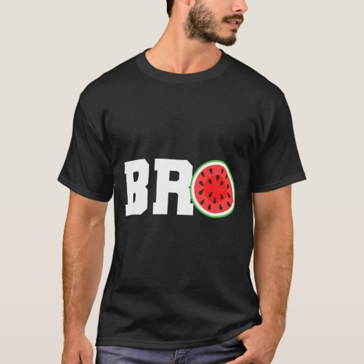 面白いスイカの兄貴 かわいい夏休みの兄 Tシャツ (正面)