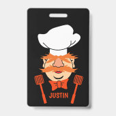 面白いスウェーデン人シェフ バッジ (裏面)