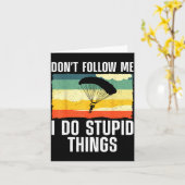 面白いスカイダイビングアート メンズ レディース パラシュート 室内スカイダイビング カード (黄色い花)