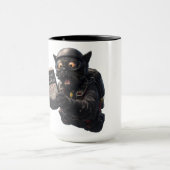 面白いスカイダイビング黒猫の9回目の人生,なんてこった マグカップ (中央)
