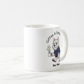 面白いスキッパーキ犬のビジネススーツコーヒー コーヒーマグカップ (正面右)