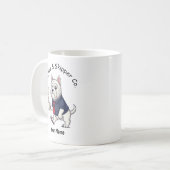 面白いスキッパーキ犬のビジネススーツコーヒー コーヒーマグカップ (正面左)