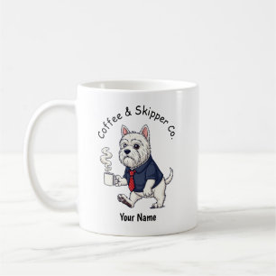 面白いスキッパーキ犬のビジネススーツコーヒー コーヒーマグカップ