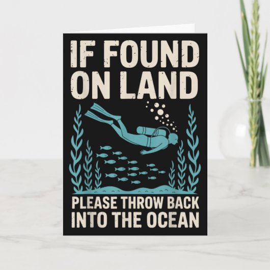 面白いスキューバダイビングアート メンズ レディース スキューバダイバーS カード (正面)